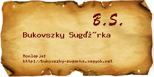 Bukovszky Sugárka névjegykártya
